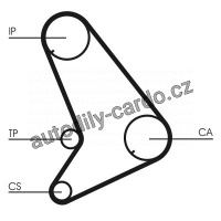 Sada rozvodového řemene CONTINENTAL CTAM CT1055K1