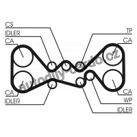 Sada rozvodového řemene CONTINENTAL CTAM CT1058K3