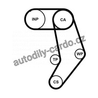 Sada rozvodového řemene CONTINENTAL CTAM CT939K6PRO