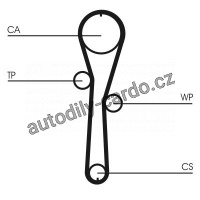 Sada rozvodového řemene s vodní pumpou CONTINENTAL CTAM CT1045WP1