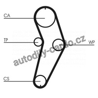 Sada rozvodového řemene s vodní pumpou CONTINENTAL CTAM CT709WP1