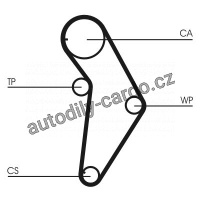Sada rozvodového řemene s vodní pumpou CONTINENTAL CTAM CT973WP1