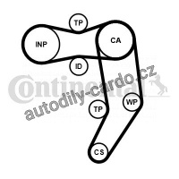 Sada rozvodového řemene s vodní pumpou CONTINENTAL CTAM CT939WP8PRO