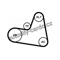 Sada drážkového řemene CONTINENTAL CTAM 6PK962K1