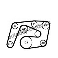 Sada drážkového řemene CONTINENTAL CTAM 6PK2260K1