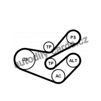 Sada drážkového řemene CONTINENTAL CTAM 6PK1750K3