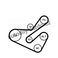 Sada drážkového řemene CONTINENTAL CTAM 6PK1740K1