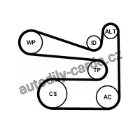 Sada drážkového řemene a vodní pumpy CONTINENTAL CTAM 6PK1693WP1