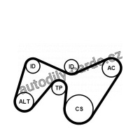 Sada drážkového řemene CONTINENTAL CTAM 6PK1642K2