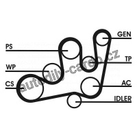 Sada drážkového řemene CONTINENTAL CTAM 6PK1642D2