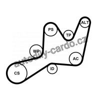 Sada drážkového řemene CONTINENTAL CTAM 6PK1605K1