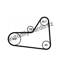 Sada drážkového řemene CONTINENTAL CTAM 6PK1070K1