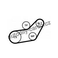 Sada drážkového řemene a vodní pumpy CONTINENTAL CTAM 6PK1045WP2