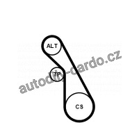 Sada drážkového řemene CONTINENTAL CTAM 5PK940K1