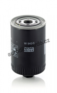 Hydraulický filtr MANN W940/5 (MF W940/5) - DEUTZ-FAHR, FENDT, KRAMER, MAGIRUS-DEUTZ
