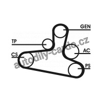 Sada drážkového řemene CONTINENTAL CTAM 6DPK1195D1