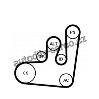 Sada drážkového řemene a vodní pumpy CONTINENTAL CTAM 6PK1145WP1