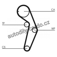 Rozvodový řemen CONTINENTAL CTAM CT1048