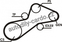 Sada drážkového řemene CONTINENTAL CTAM 6PK1345D1