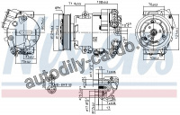 Kompresor klimatizace NISSENS 89425