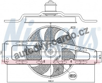 Ventilátor chladiče NISSENS 85498