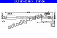 Brzdová hadice ATE 24.5113-0209 (AT 331300)