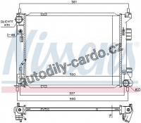 Chladič motoru NISSENS 67604 Chladič motoru NISSENS 67604