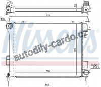 Chladič motoru NISSENS 67615
