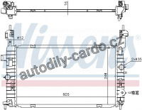 Chladič motoru NISSENS 630747 Chladič motoru NISSENS 630747