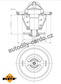 Termostat, chladivo NRF 725214