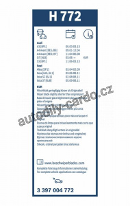 Stěrač BOSCH (BO 3397004772) - 340mm