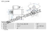 Startér BOSCH (BO 0986021651)