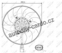 Větrák, chlazení motoru NRF 47395