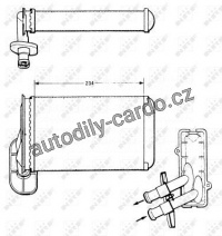 Výměník tepla, vnitřní vytápění NRF 58622