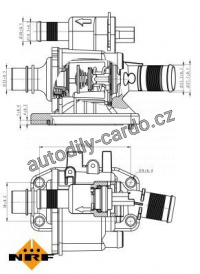 Termostat, chladivo NRF 725058