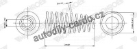 Pružina tlumiče pérování MONROE (MOSP2388, MO SP2388), přední  - FIAT SEICENTO