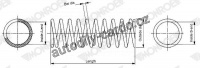 Pružina tlumiče pérování MONROE (MOSP0400, MO SP0400), přední  - MERCEDES 190