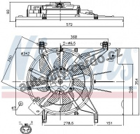 Ventilátor chladiče NISSENS 85768