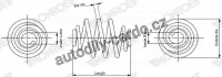 Pružina tlumiče pérování MONROE (MOSP0493, MO SP0493), zadní  - DAEWOO LANOS Hatchback