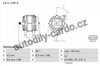Alternátor BOSCH (BO 0986081090)