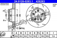 Brzdový kotouč ATE 24.0128-0283 (AT 428283)