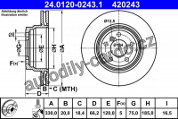 Brzdový kotouč ATE 24.0120-0243 (AT 420243)
