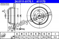 Brzdový kotouč ATE 24.0111-0170 (AT 411170)