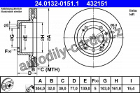 Brzdový kotouč ATE 24.0132-0151 (AT 432151)