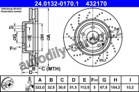 Brzdový kotouč ATE 24.0132-0170 (AT 432170)