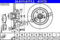 Brzdový kotouč ATE 24.0111-0173 (AT 411173)