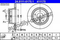 Brzdový kotouč ATE 24.0111-0175 (AT 411175)