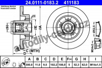 Brzdový kotouč ATE 24.0111-0183 (AT 411183)