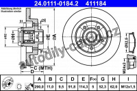 Brzdový kotouč ATE 24.0111-0184 (AT 411184)