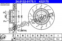 Brzdový kotouč ATE 24.0132-0175 (AT 432175)